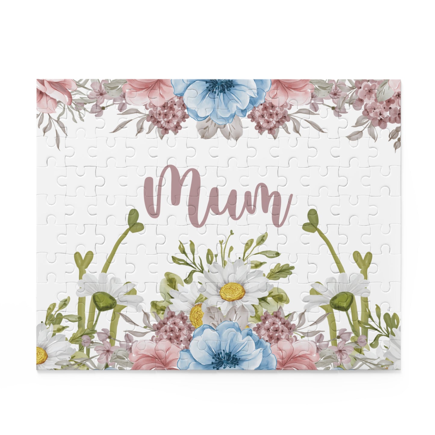 Personalised/Non-Personalised Puzzle, Floral, Mum (120, 252, 500-Piece)