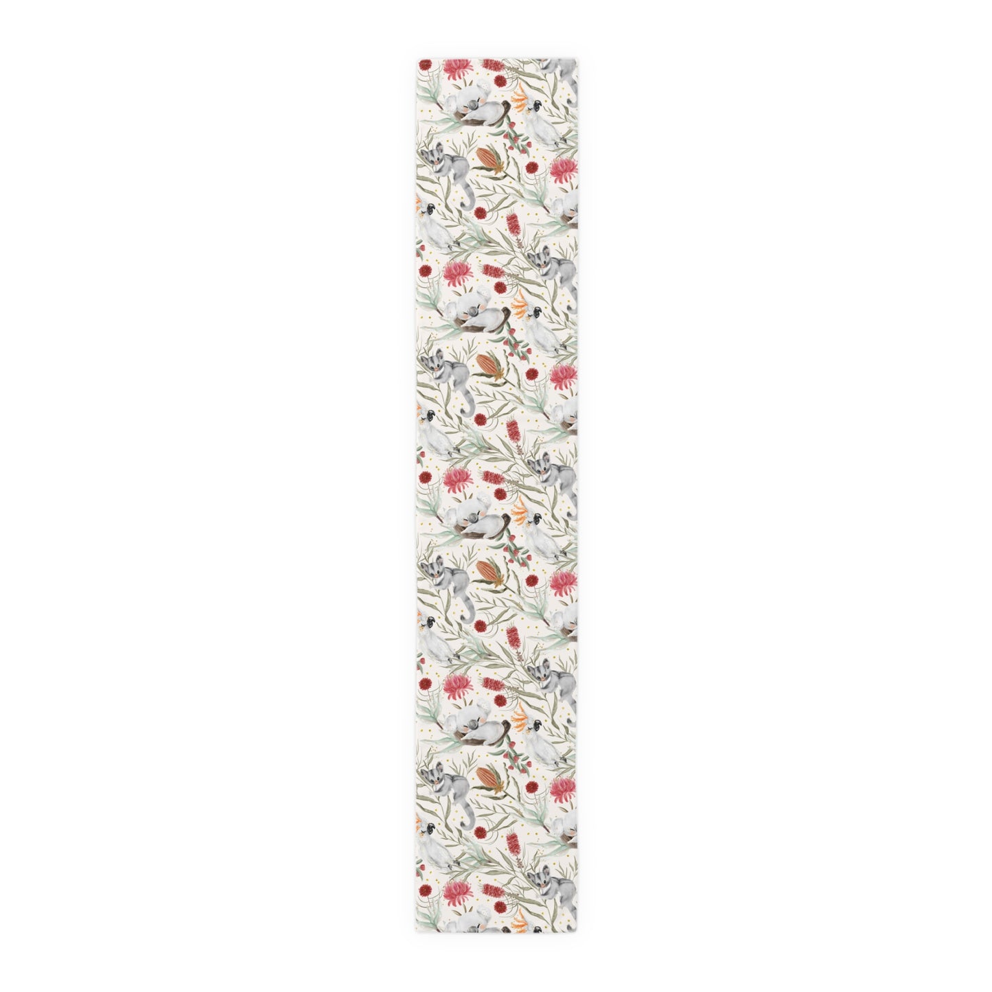 Australian Animals and Australian Floral Table Runner, Cotton Twill and Poly Available