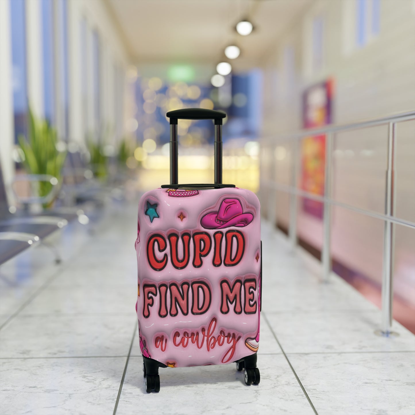 Luggage Cover, Cupid find me a cowboy, awd-529