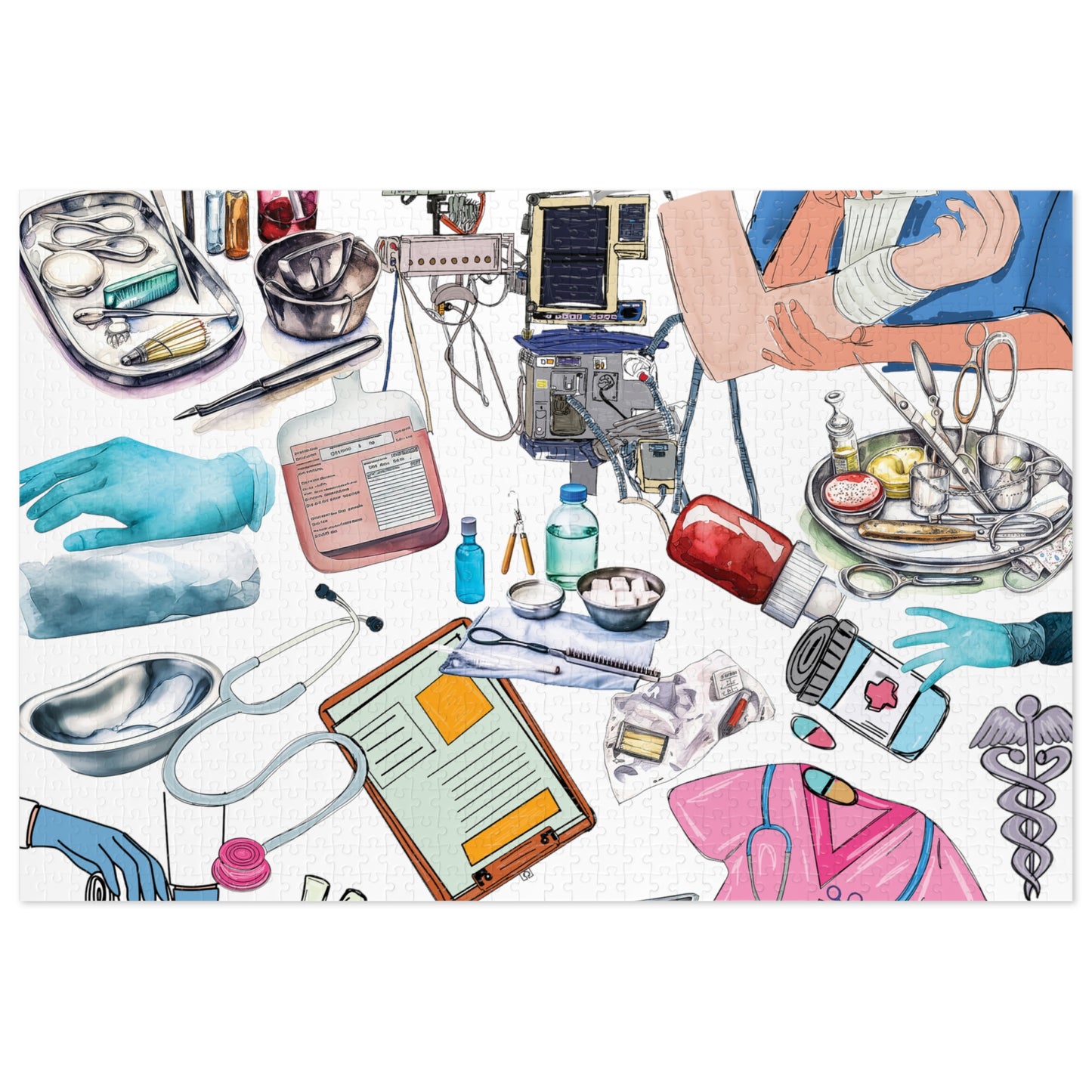 Jigsaw Puzzle, Wound Care Nurse, Personalised/Non-Personalised (30, 110, 252, 500,1000-Piece)