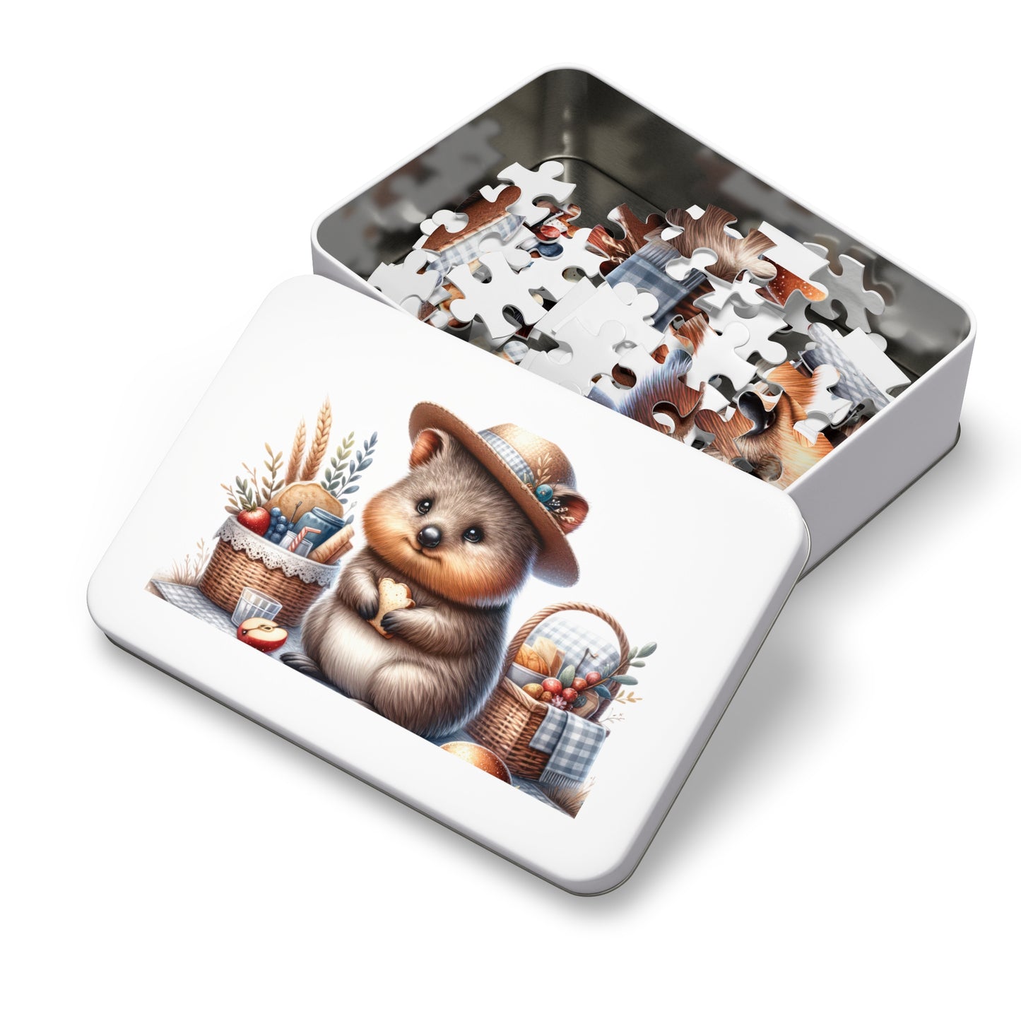 Jigsaw Puzzle in Tin, Australian Animals, Quokka, Personalised/Non-Personalised awd-1329 (30, 110, 252, 500,1000-Piece)