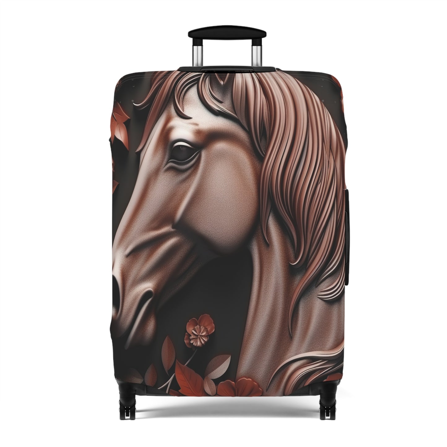 Luggage Cover, Horse, 3D with Flowers, awd-1800