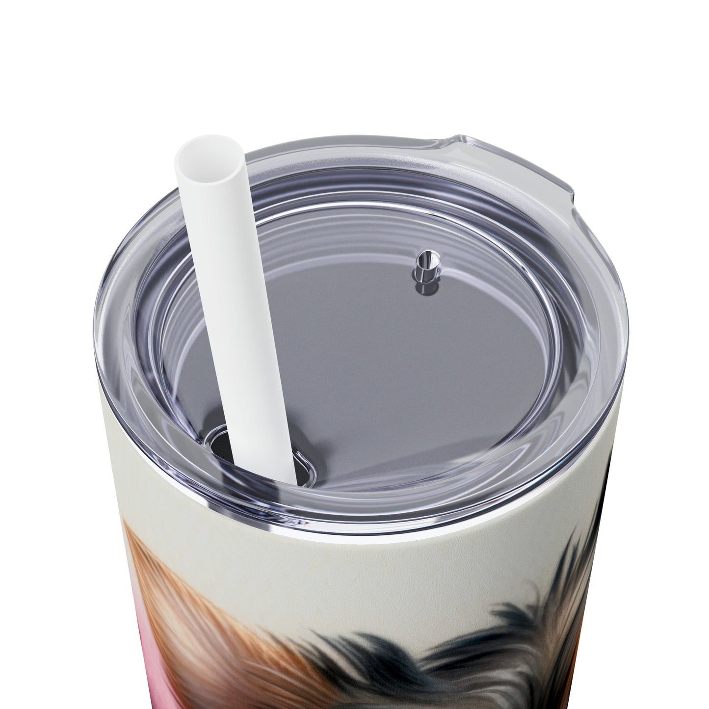 Skinny Tumbler with Straw, 20oz, Dog, Valentines Day, awd-829