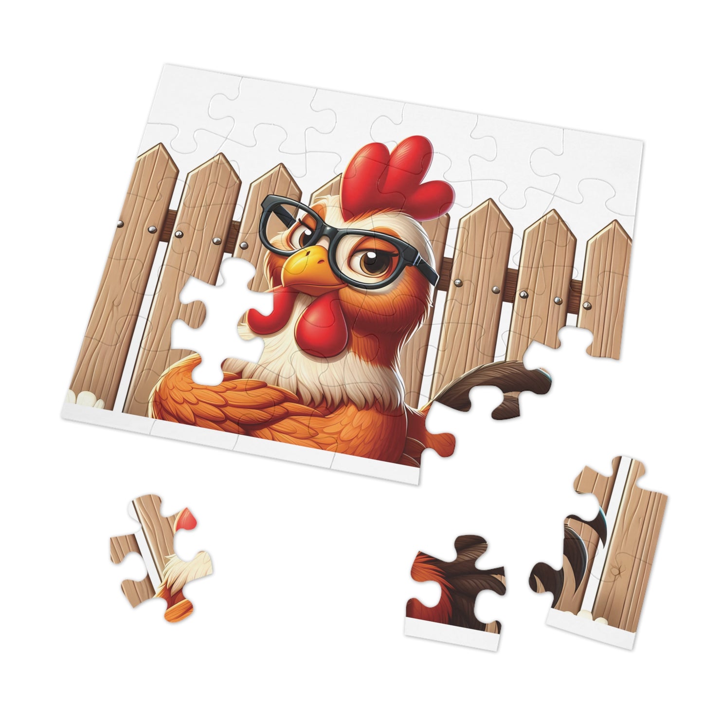 Jigsaw Puzzle, Chicken, Personalised/Non-Personalised (30, 110, 252, 500,1000-Piece)