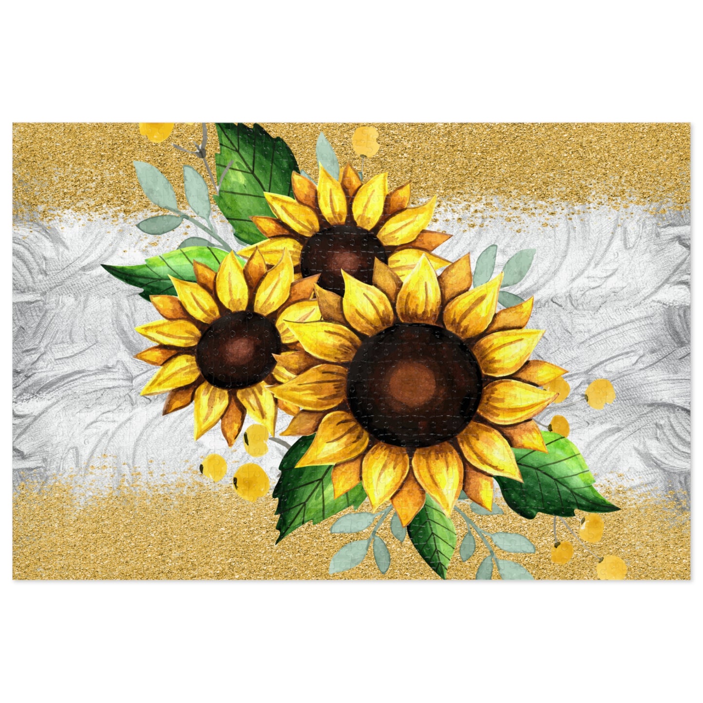 Jigsaw Puzzle, Sunflower, Personalised/Non-Personalised (30, 110, 252, 500,1000-Piece)