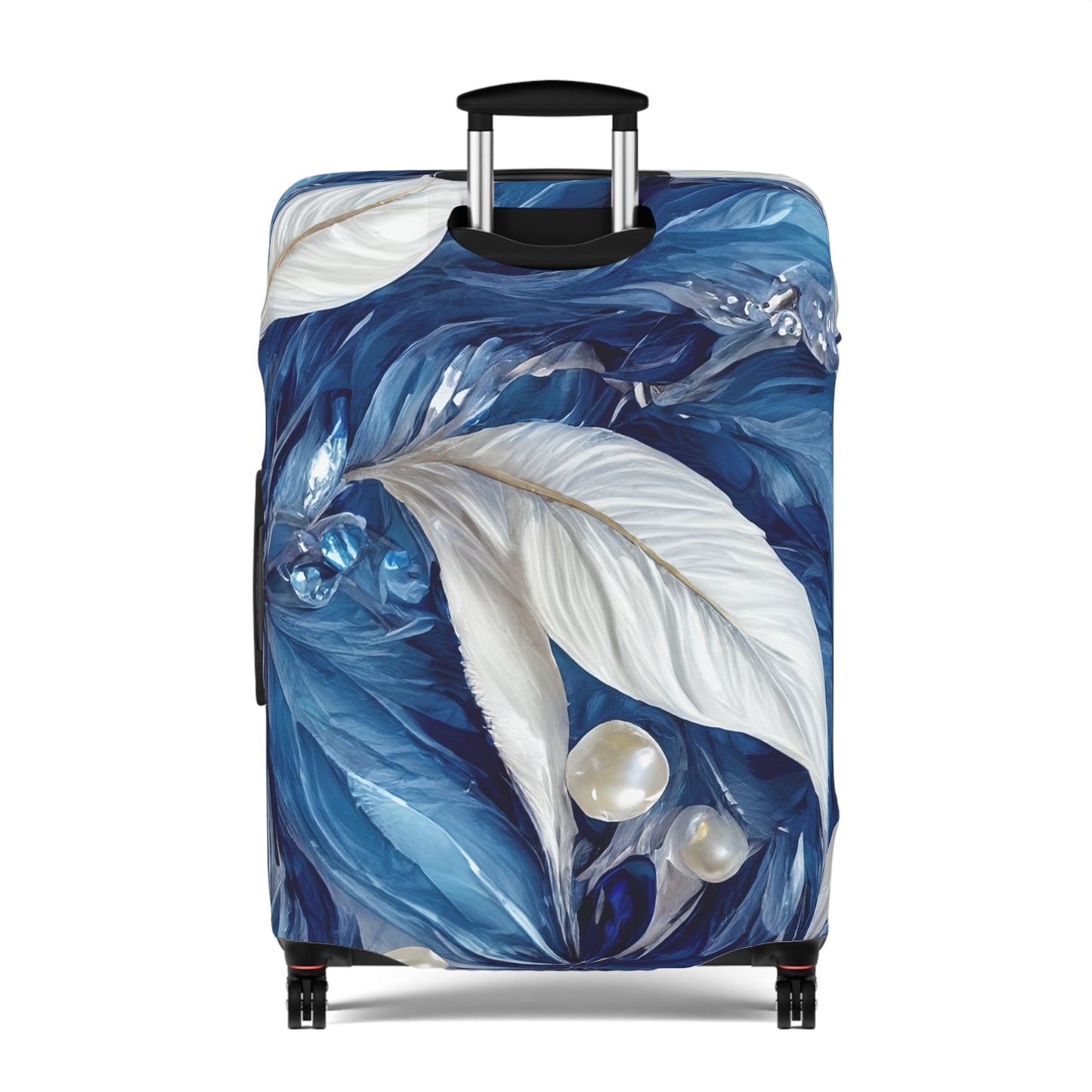 Luggage Cover, Blue Floral-2