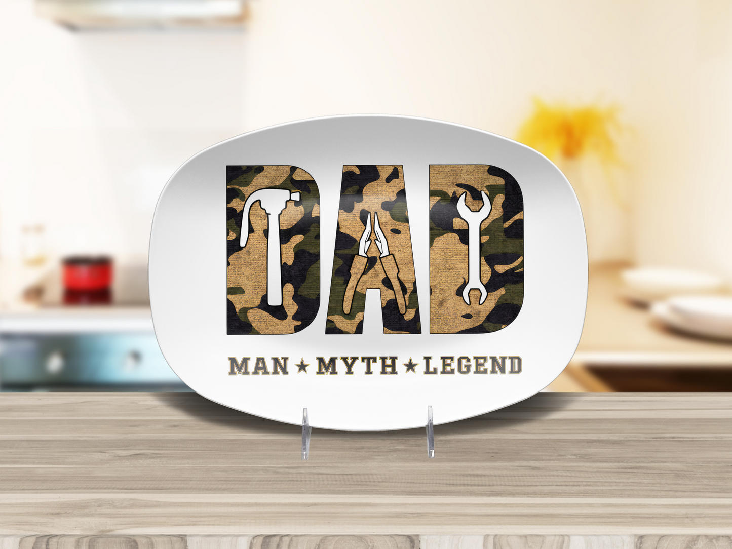 BBQ Platter Dad Myth Legend 10"x14" Platter