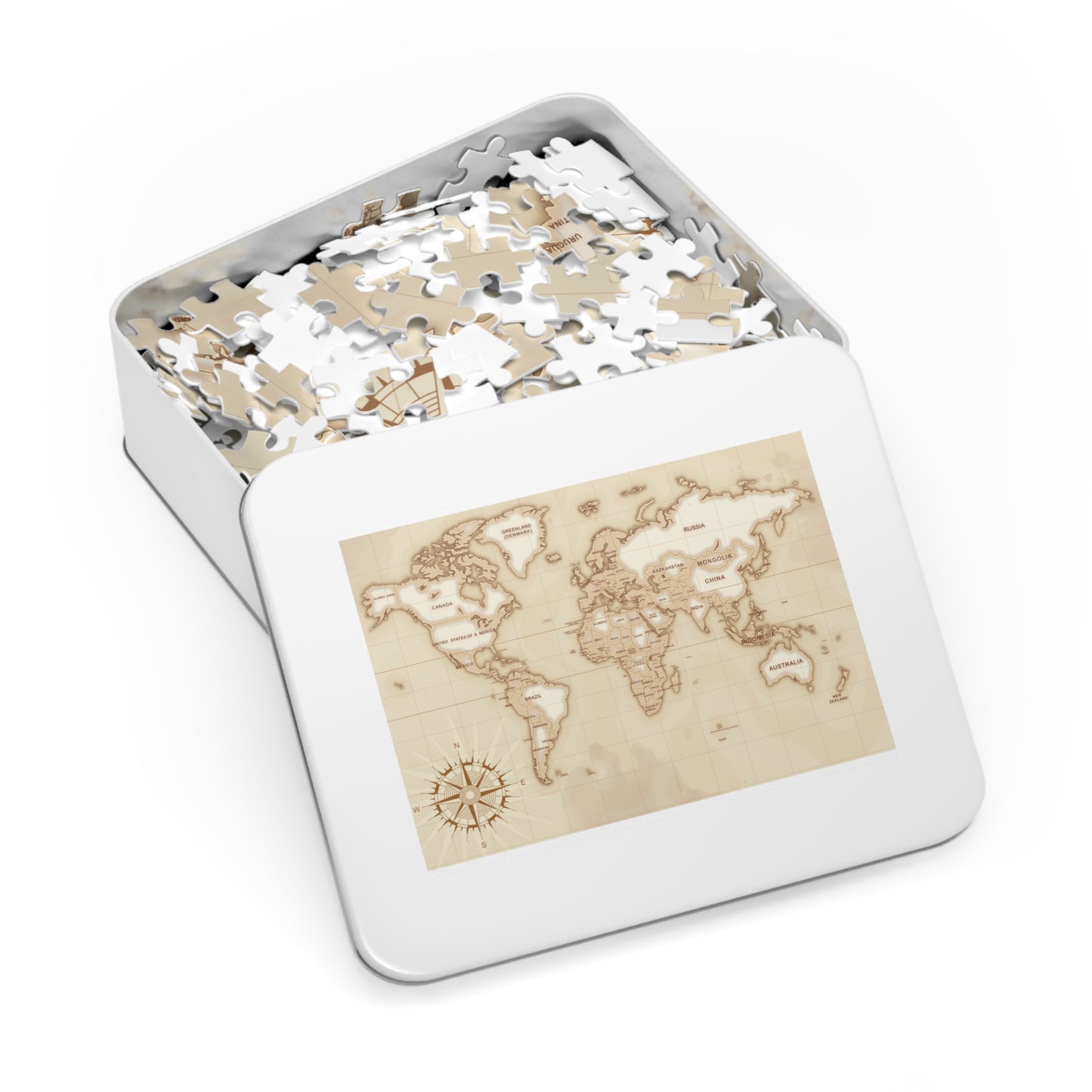 Jigsaw Puzzle, World Map, Personalised/Non-Personalised (30, 110, 252, 500,1000-Piece)