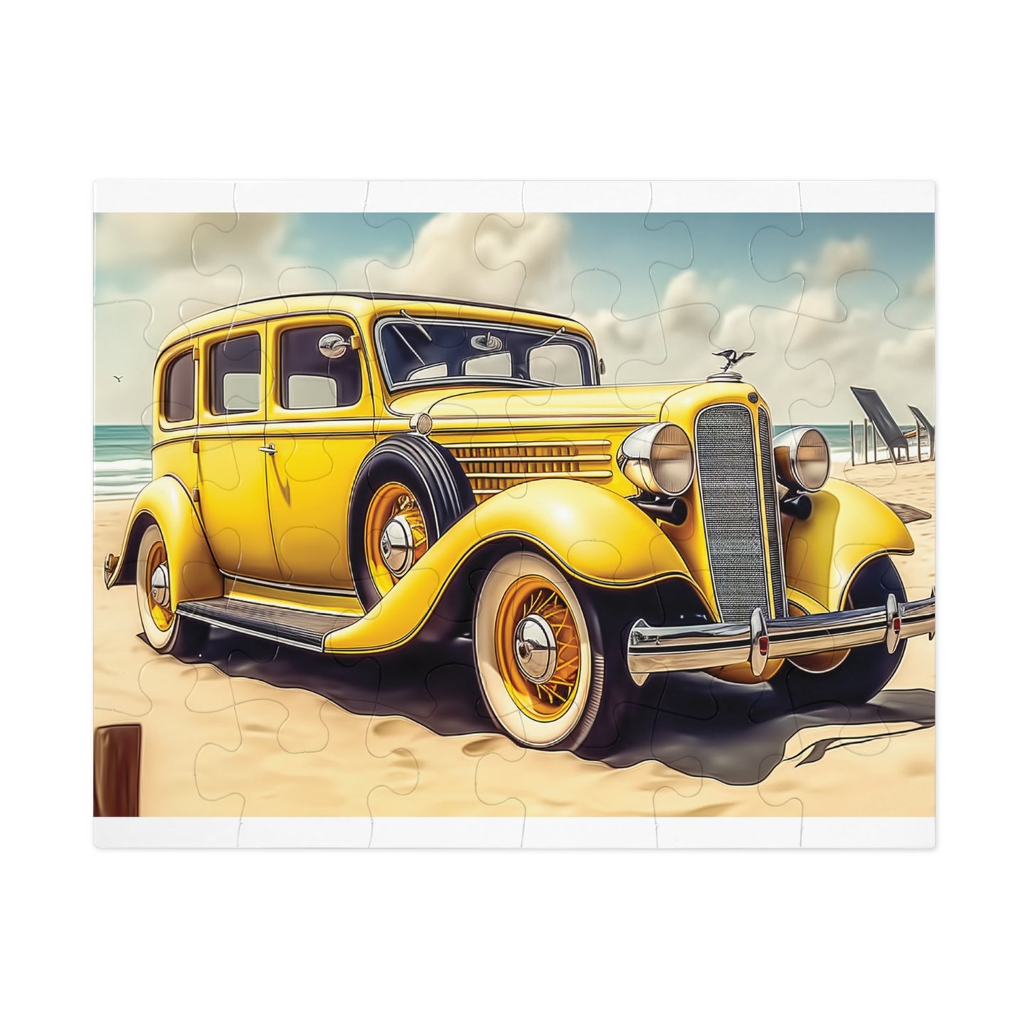 Jigsaw Puzzle, Vintage Car, Personalised/Non-Personalised (30, 110, 252, 500,1000-Piece)