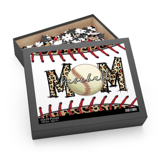 Puzzle, Baseball Mom, Personalised/Non-Personalised (120, 252, 500-Piece), awd-608