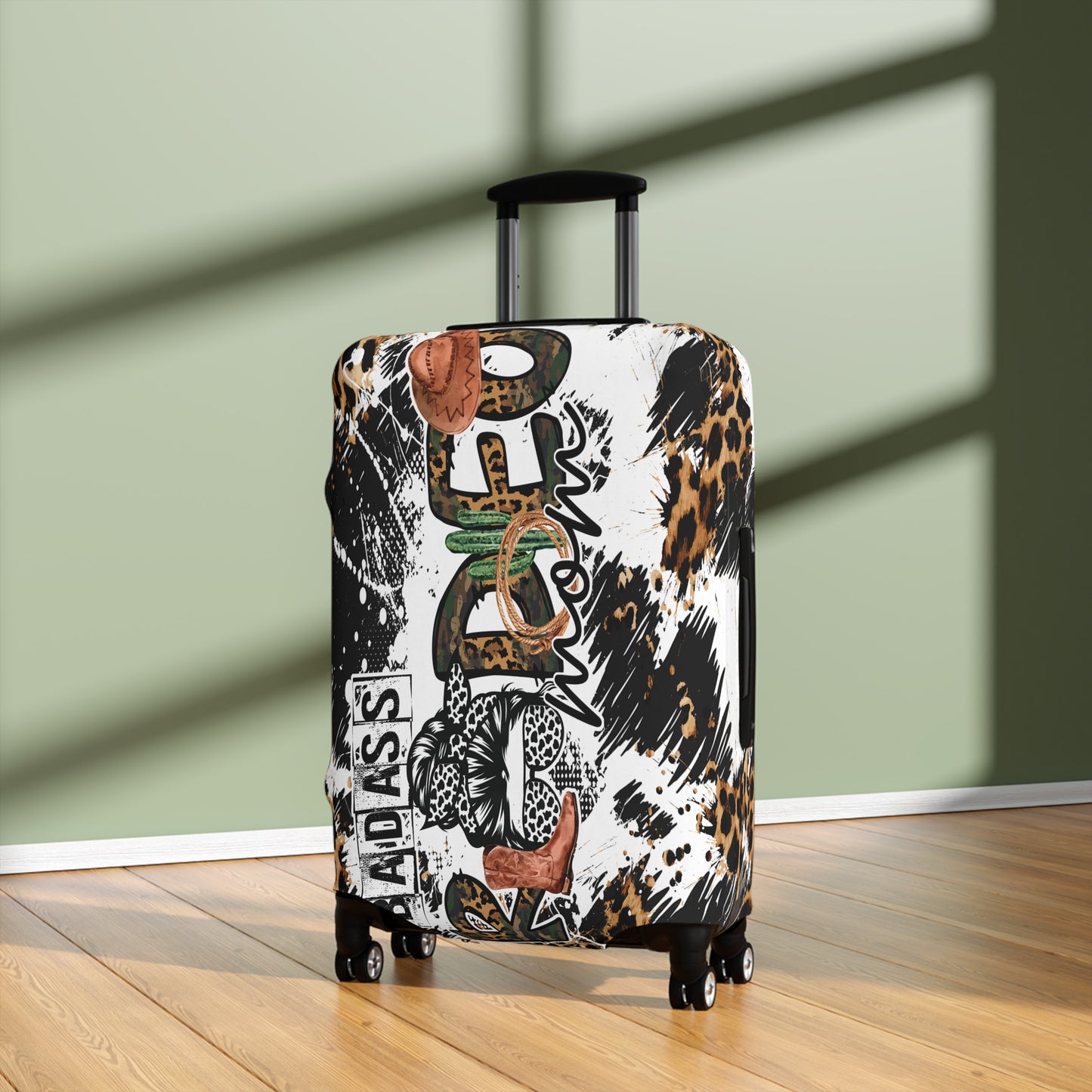 Luggage Cover, Badass Rodeo Mom, awd-3110