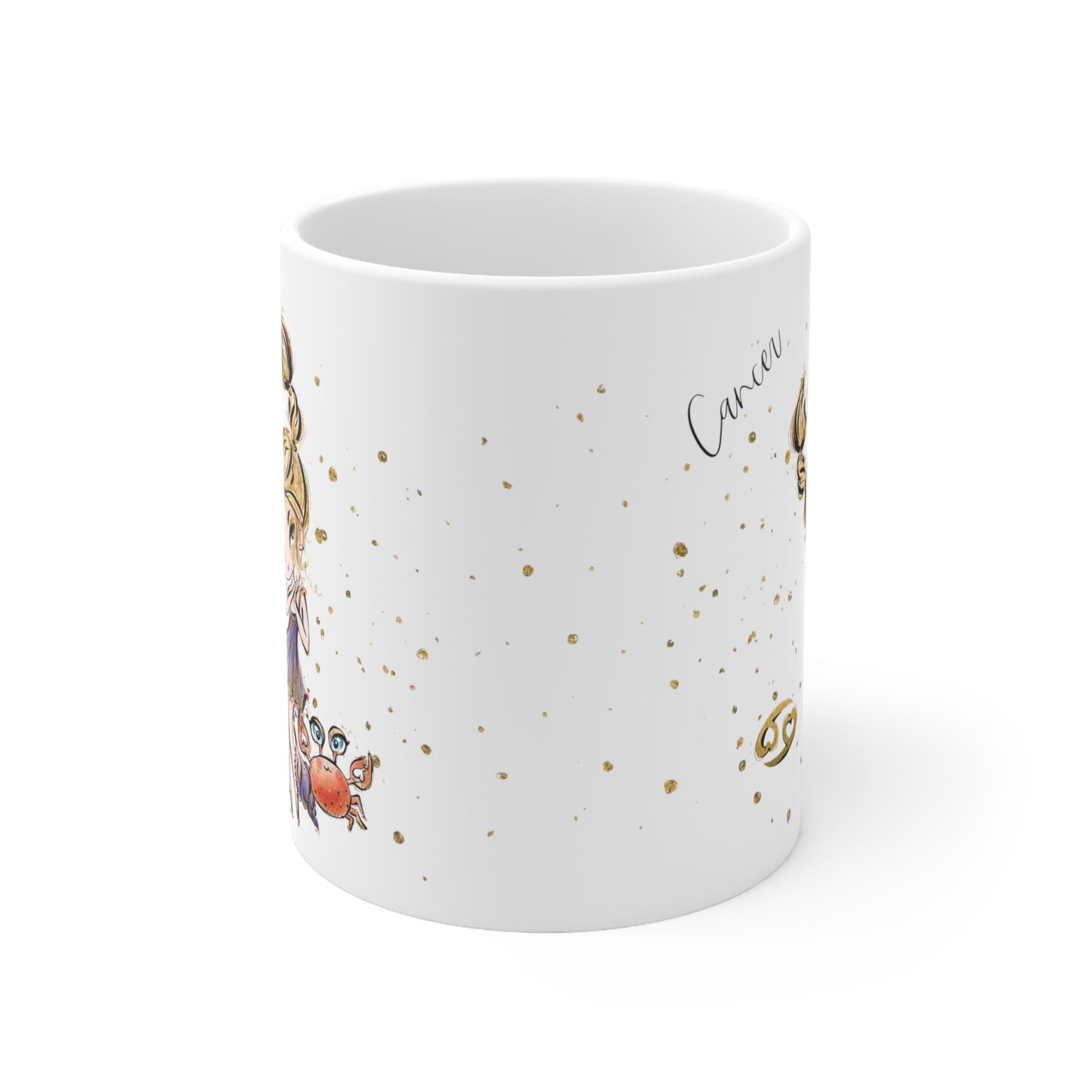 Personalised/Non Personalised Zodiac Sign, Cancer, Ceramic Mug 11oz