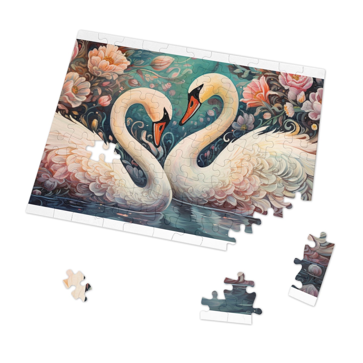 Jigsaw Puzzle, Swan, Personalised/Non-Personalised (30, 110, 252, 500,1000-Piece)