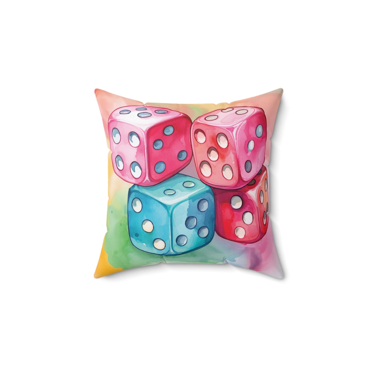 Dice Cushion, Polyester Square Cushion, Christmas cushion