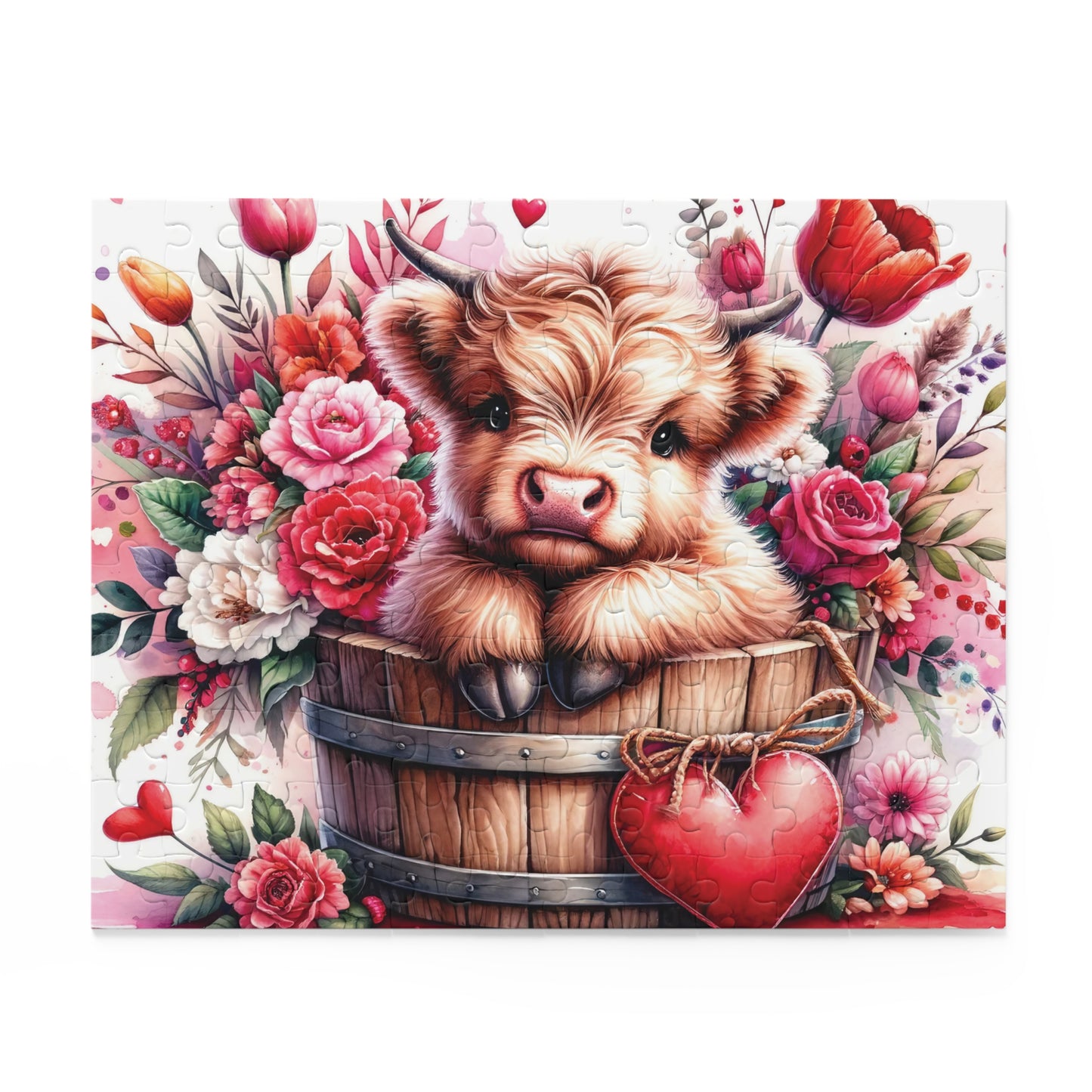 Personalised/Non-Personalised Puzzle, Highland Cow (120, 252, 500-Piece)