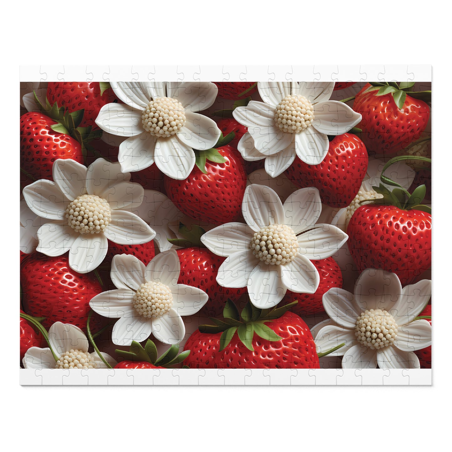 Jigsaw Puzzle, Floral, Strawberries, Personalised/Non-Personalised (30, 110, 252, 500,1000-Piece)