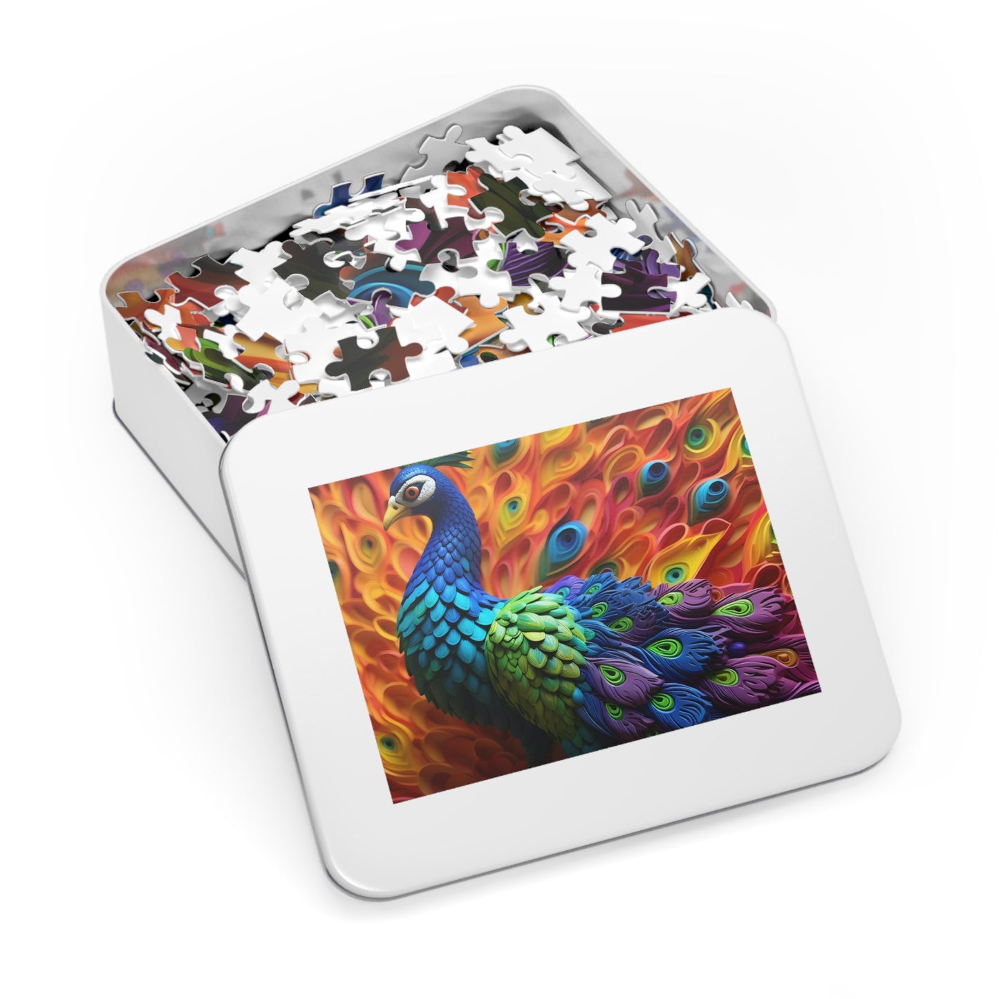 Puzzle, Peacock, Personalised/Non-Personalised (30, 110, 252, 500,1000-Piece) awd-575