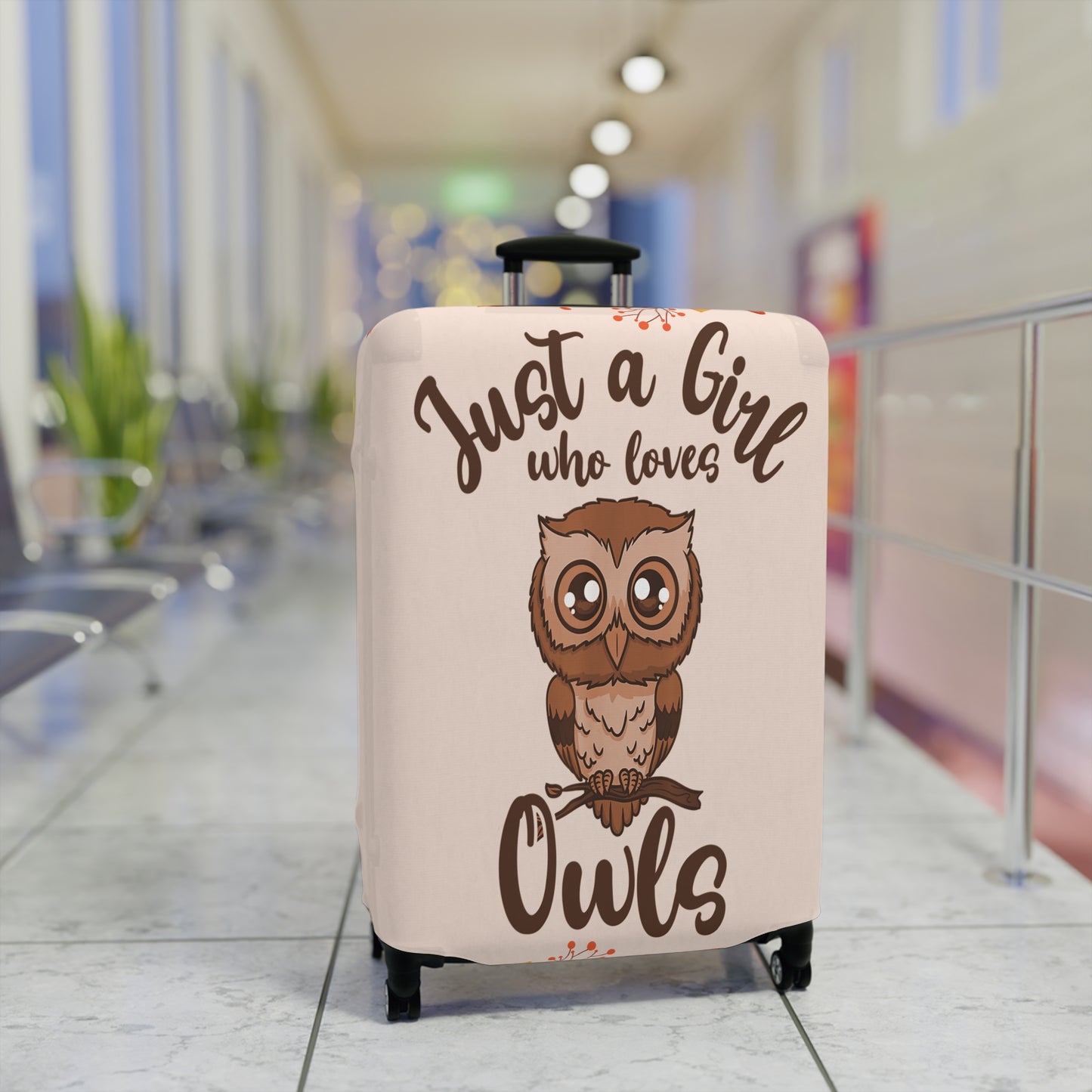 Luggage Cover, Just a Girl who loves Owls, awd-1713