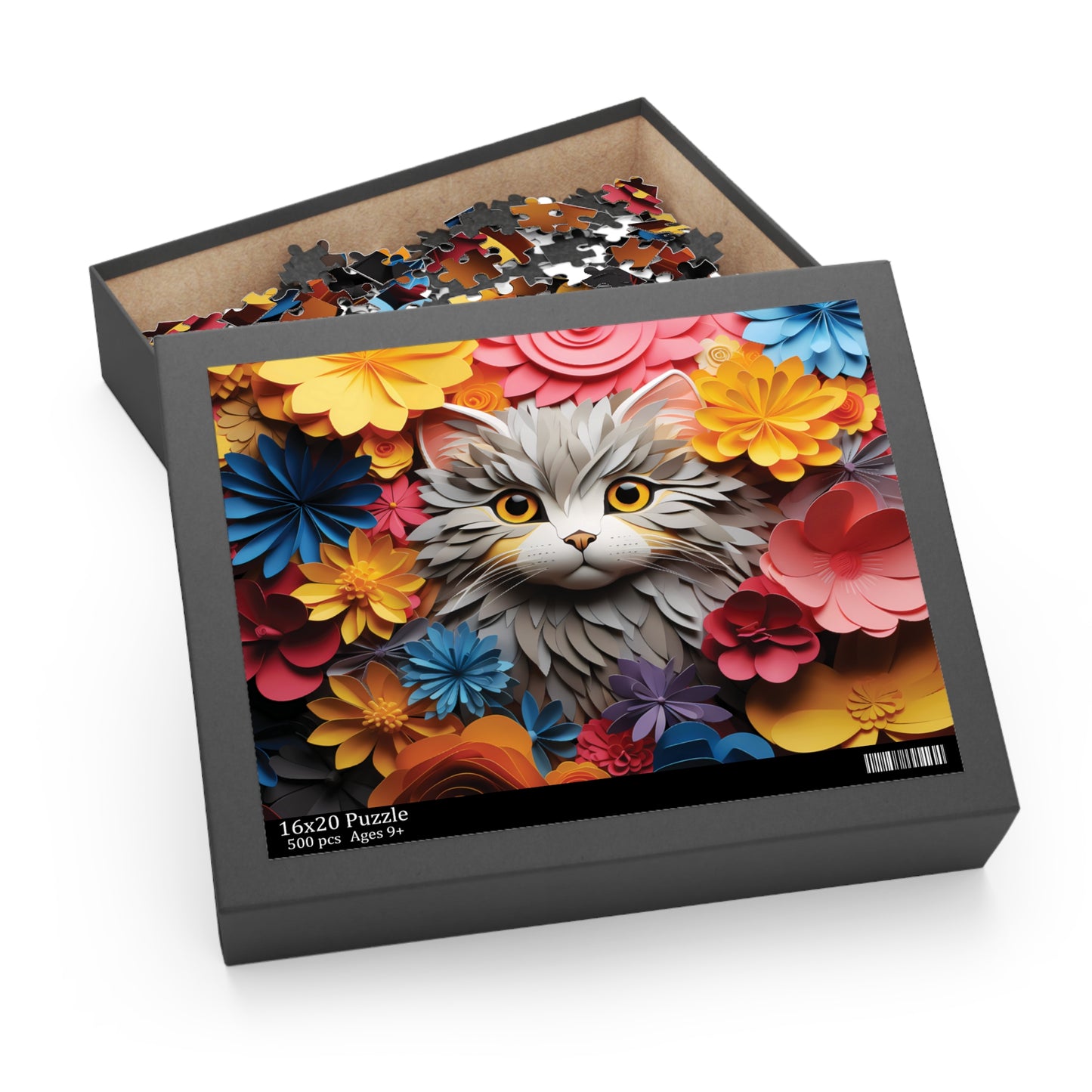 Personalised/Non-Personalised Puzzle, Cat (120, 252, 500-Piece)