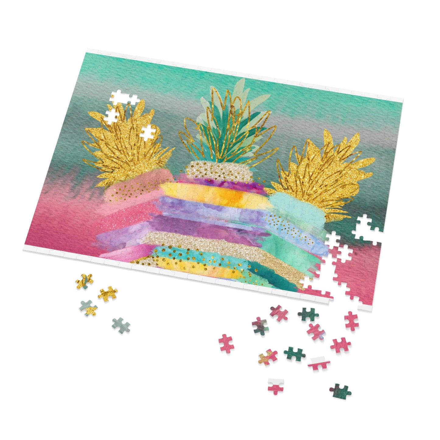 Jigsaw Puzzle, Pineapples, Personalised/Non-Personalised (30, 110, 252, 500,1000-Piece)