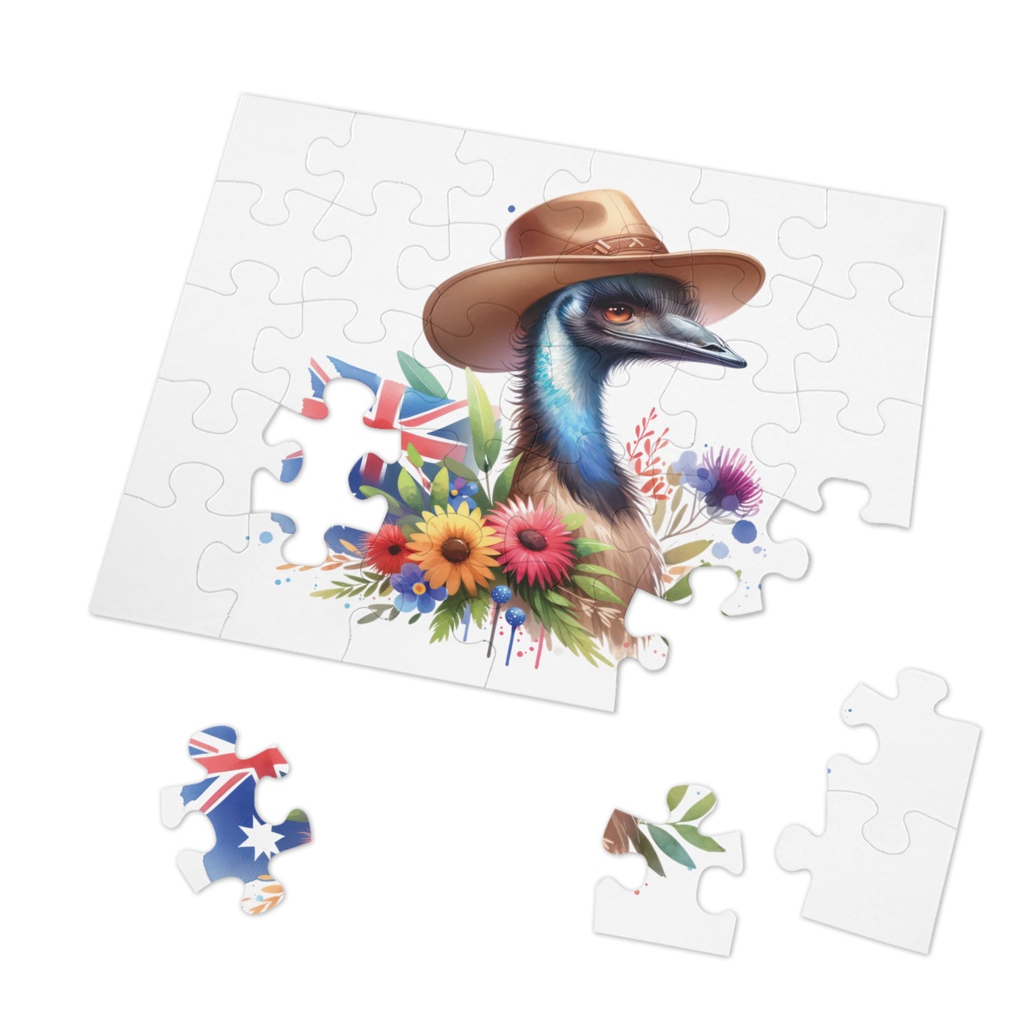 Jigsaw Puzzle in Tin, Australian Animals, Emu, Personalised/Non-Personalised, awd-1321 (30, 110, 252, 500,1000-Piece)