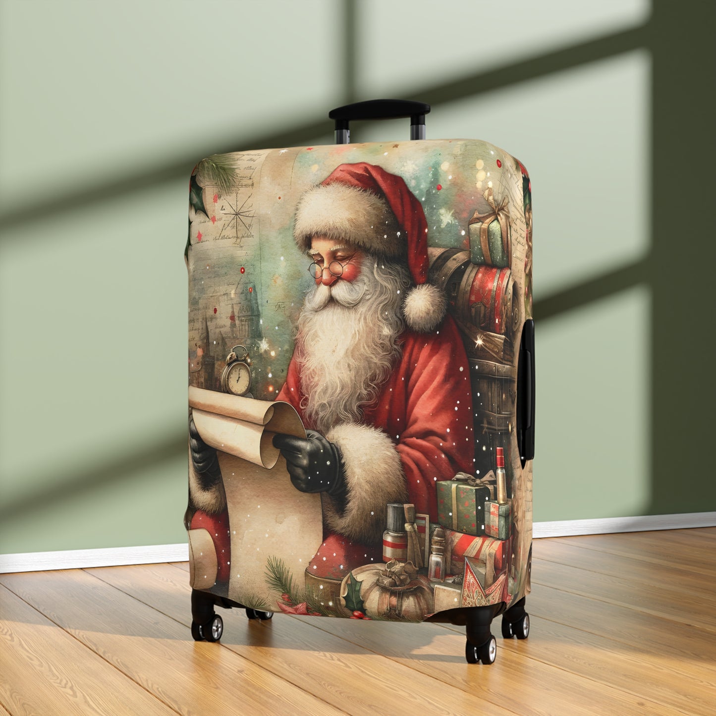 Luggage Cover, Christmas, Vintage Santa, awd-1479