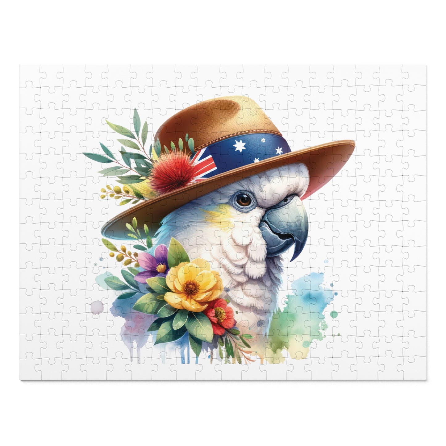 Jigsaw Puzzle in Tin, Australian Animals, Cockatoo, Personalised/Non-Personalised, awd-1334 (30, 110, 252, 500,1000-Piece)