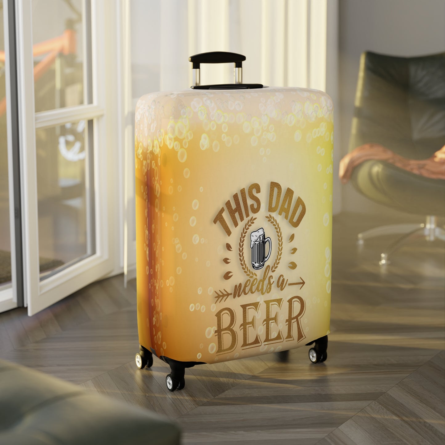 Luggage Cover, This dad needs a beer, awd-521