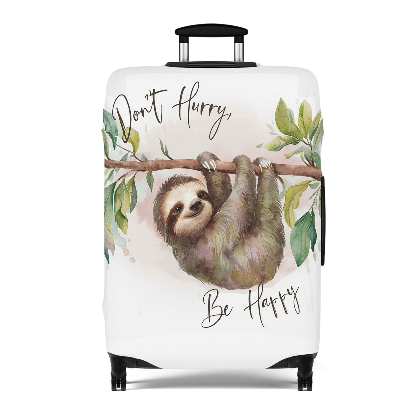 Luggage Cover, Sloth, Don't Hurry be Happy, awd-4042