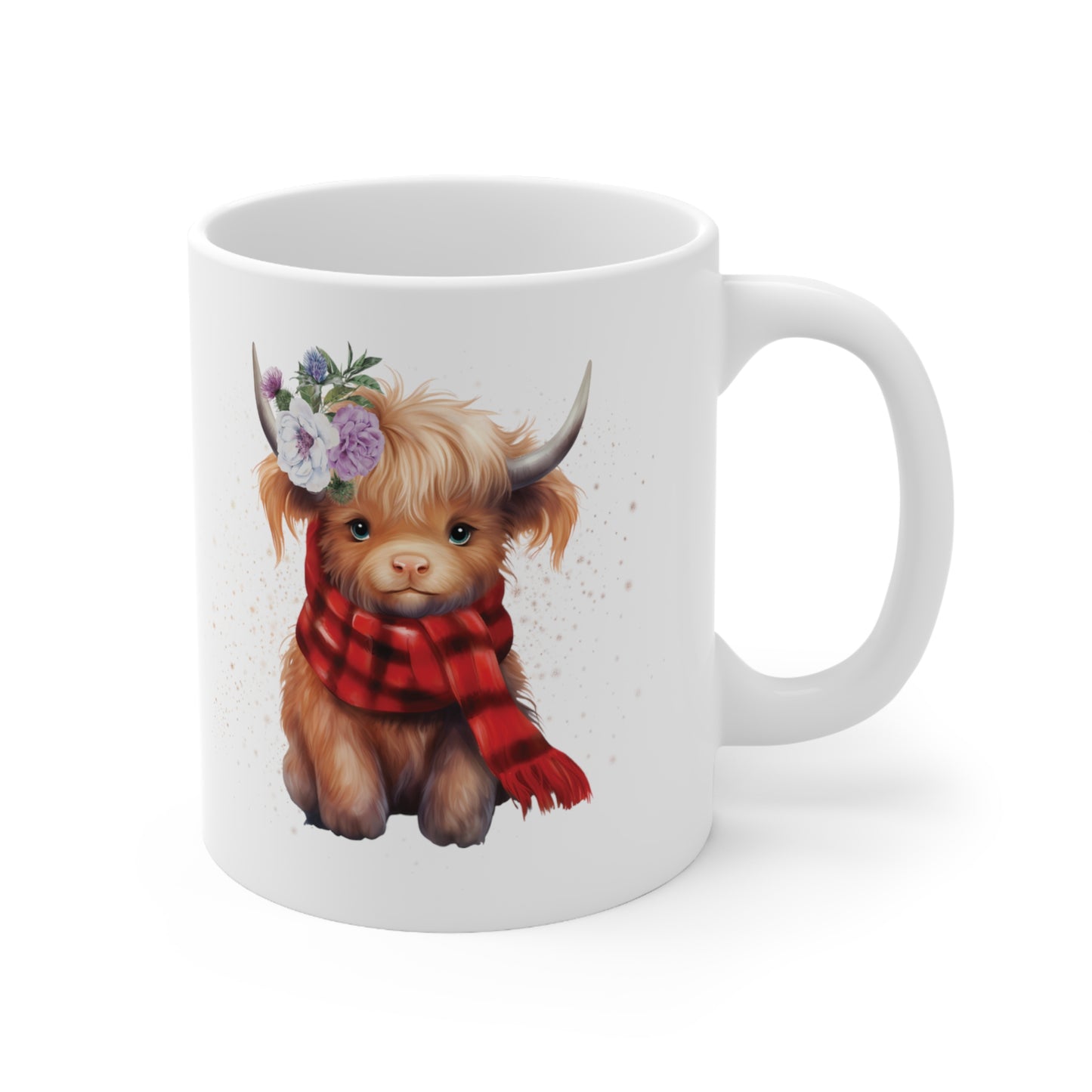 Personalised/Non Personalised Highland Cow, Ceramic Mug 11oz, Highland Cow Mug