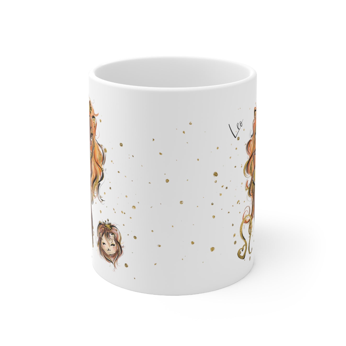 Personalised/Non Personalised Zodiac Sign, Leo, Ceramic Mug 11oz