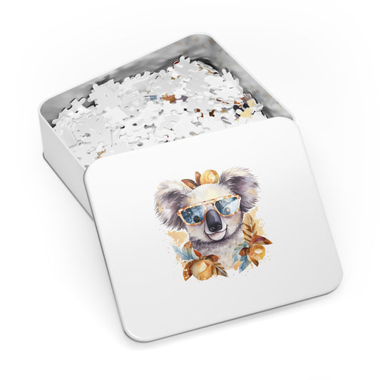 Jigsaw Puzzle in Tin, Australian Animals, Koala, Personalised/Non-Personalised, awd-509 (30, 110, 252, 500,1000-Piece)