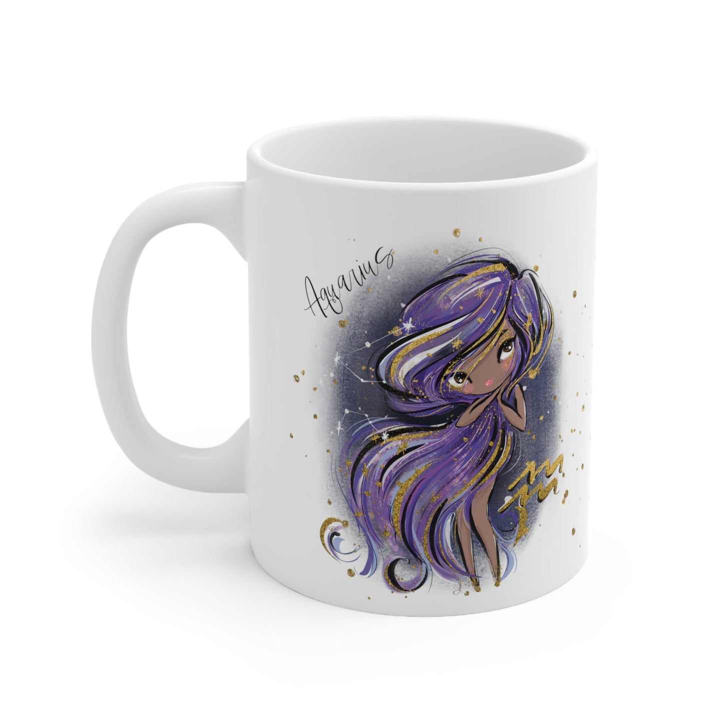 Zodiac Sign, Aquarius, Ceramic Mug 11oz - Personalised/Non Personalised