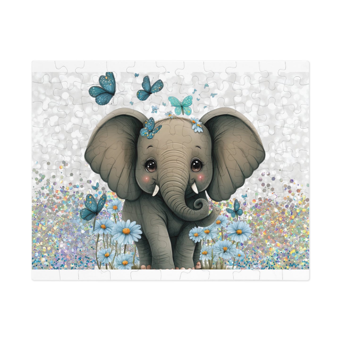 Jigsaw Puzzle, Elephant, Personalised/Non-Personalised (30, 110, 252, 500,1000-Piece)