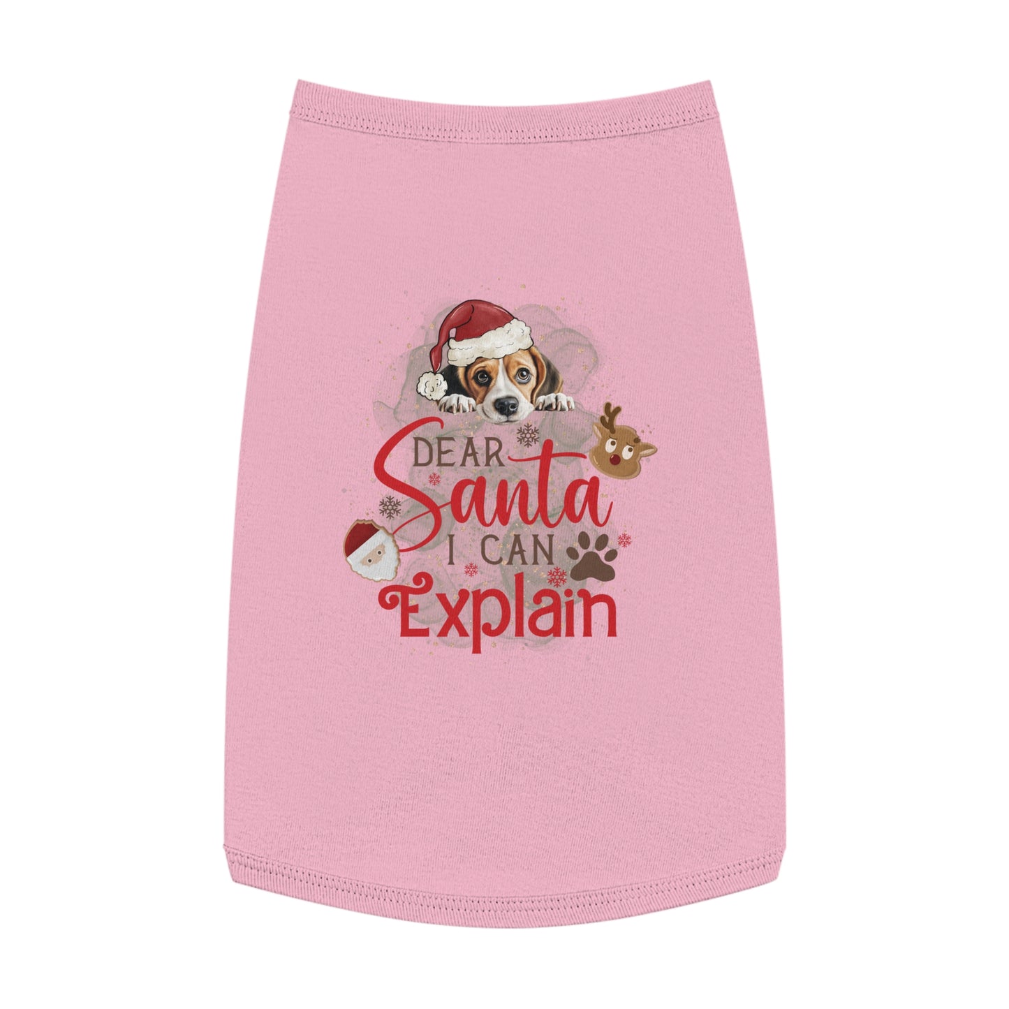 Pet Tank Top, Santa I Can Explain, Christmas Pet Tank Top