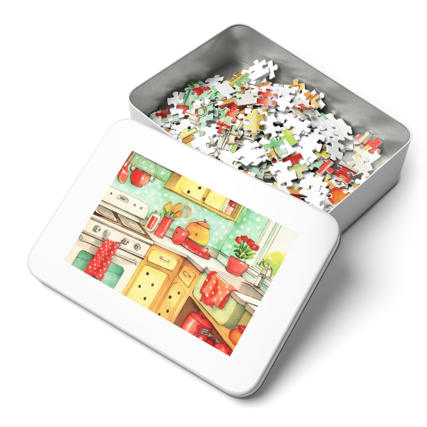 Jigsaw Puzzle in Tin, 1950's Kitchen, Personalised/Non-Personalised, awd-310