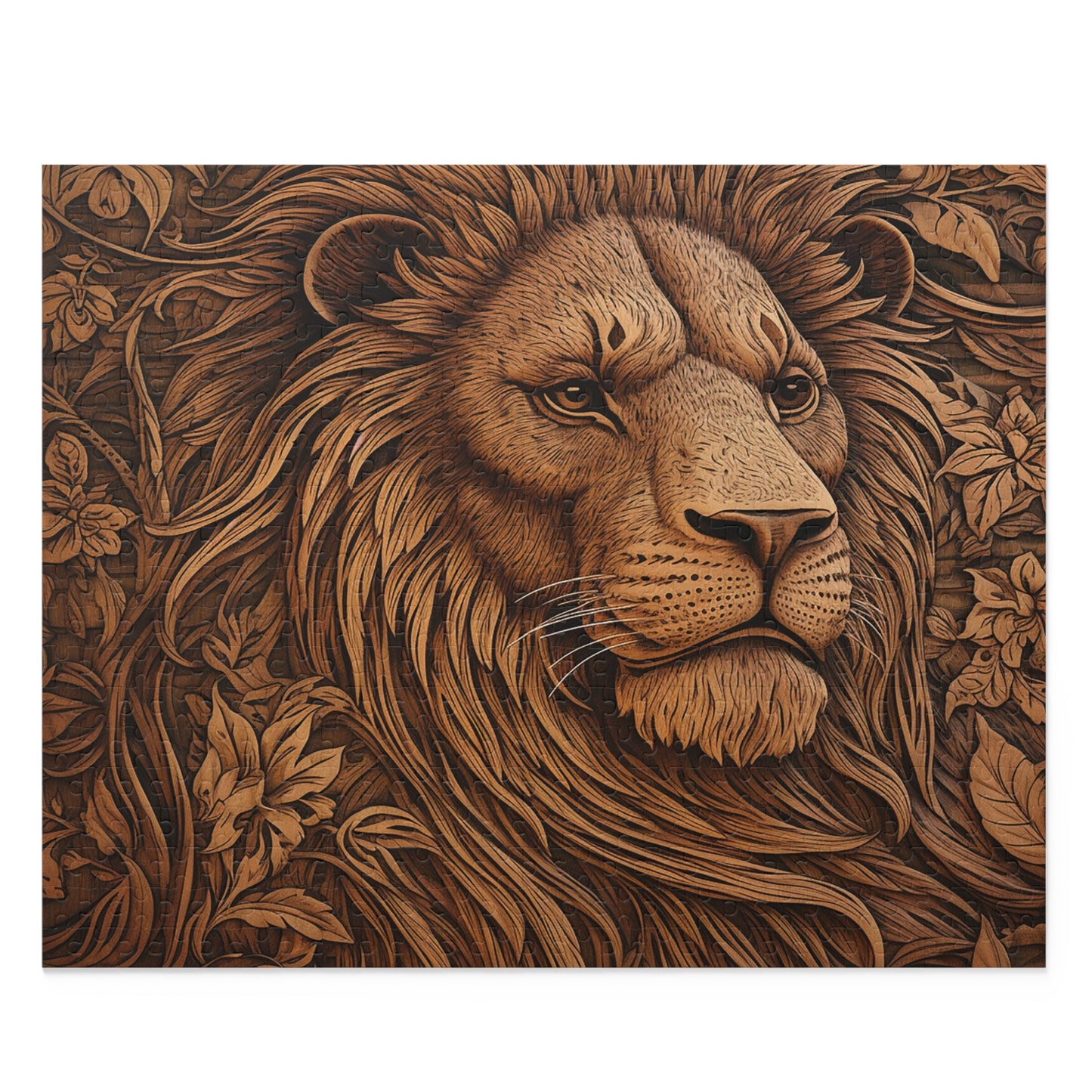 Personalised/Non-Personalised Puzzle, Lion (120, 252, 500-Piece)