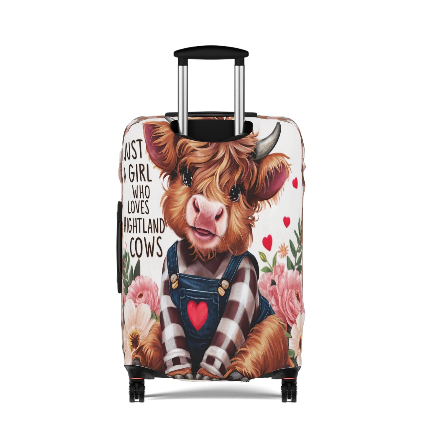 Luggage Cover, Just a Girl who Loves Highland Cows, awd-3087