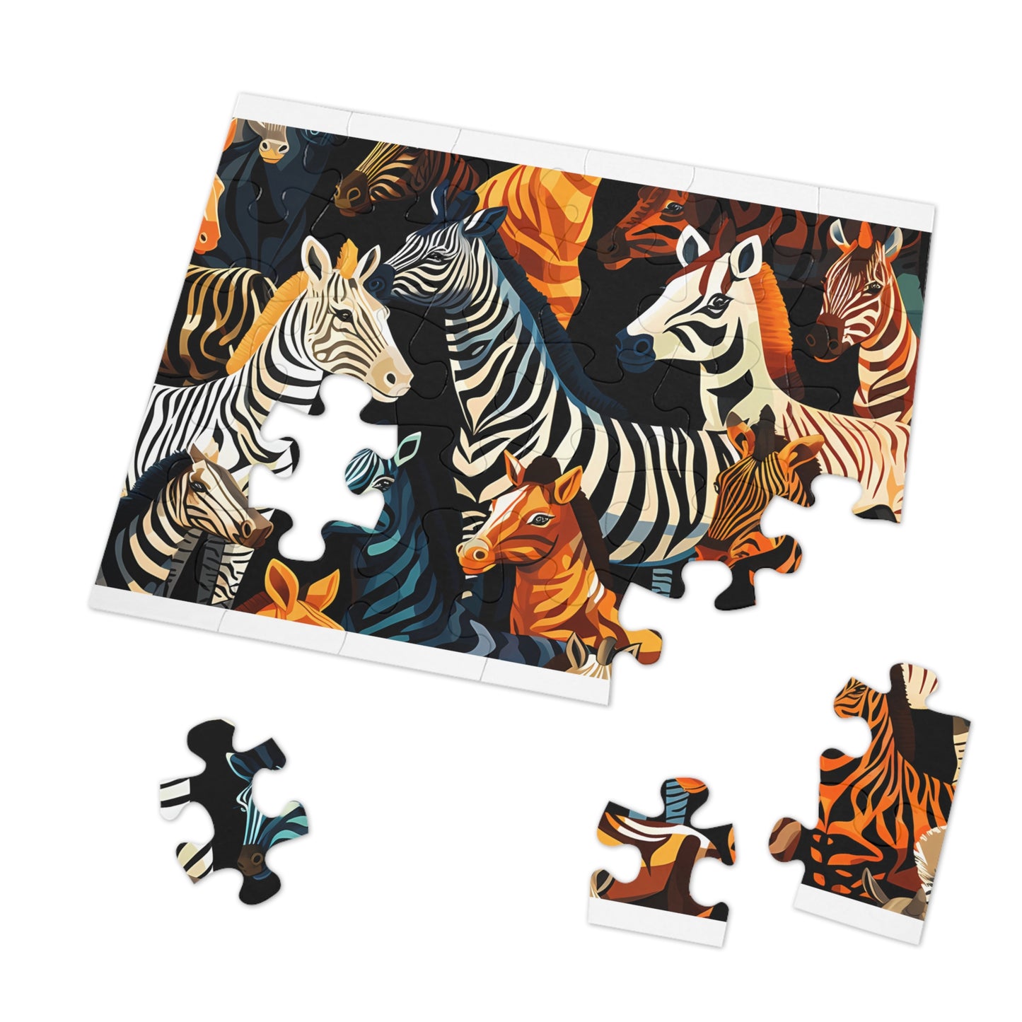 Jigsaw Puzzle, Zebra, Personalised/Non-Personalised (30, 110, 252, 500,1000-Piece)