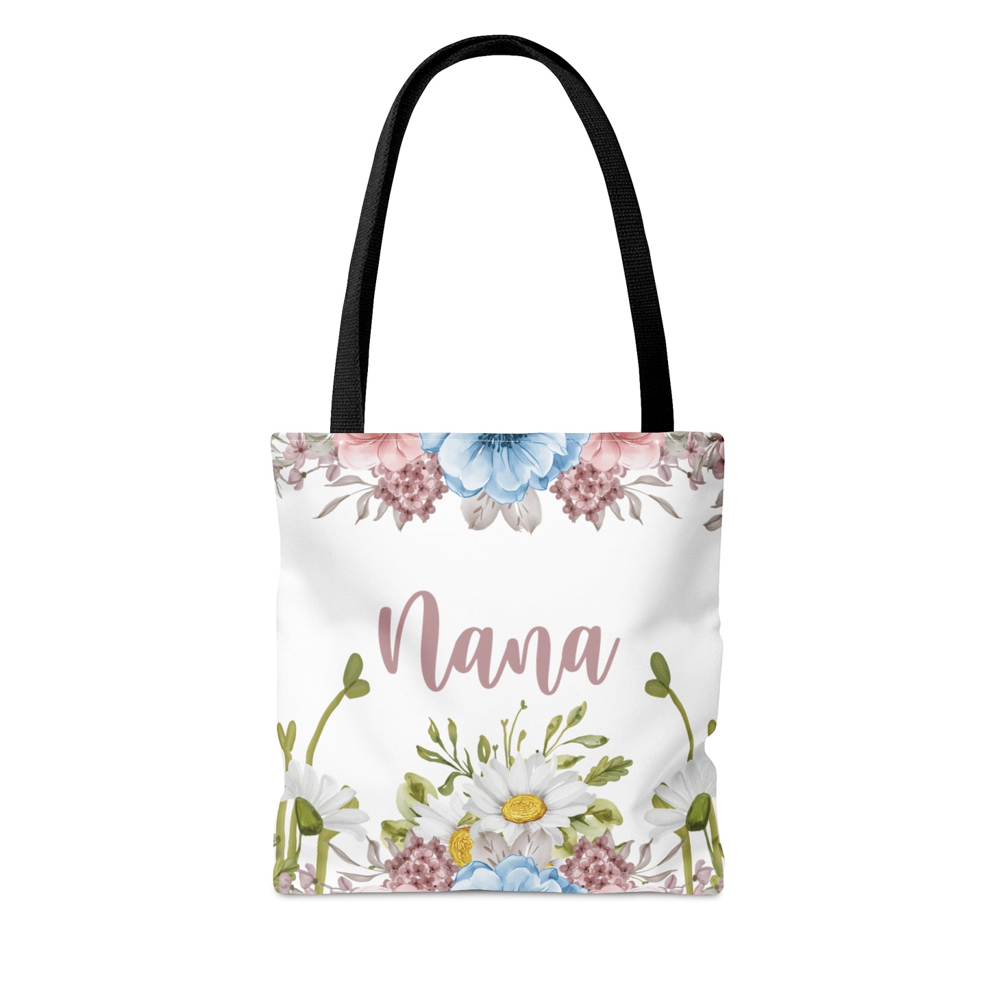 Personalised/Non-Personalised Tote Bag, Floral, Nana, Tote bag