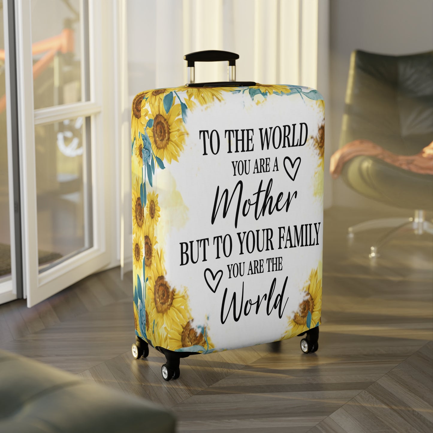 Luggage Cover, To the world you are a Mother but to your family you are the World, awd-534