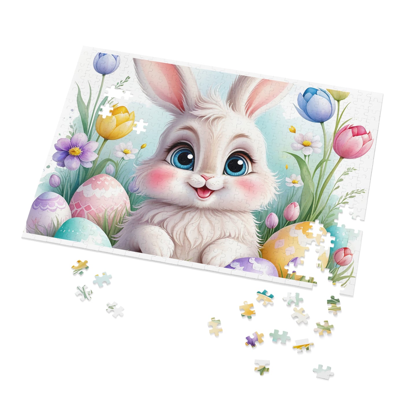 Puzzle, Easter, Rabbit, Personalised/Non-Personalised (30, 110, 252, 500,1000-Piece) awd-647