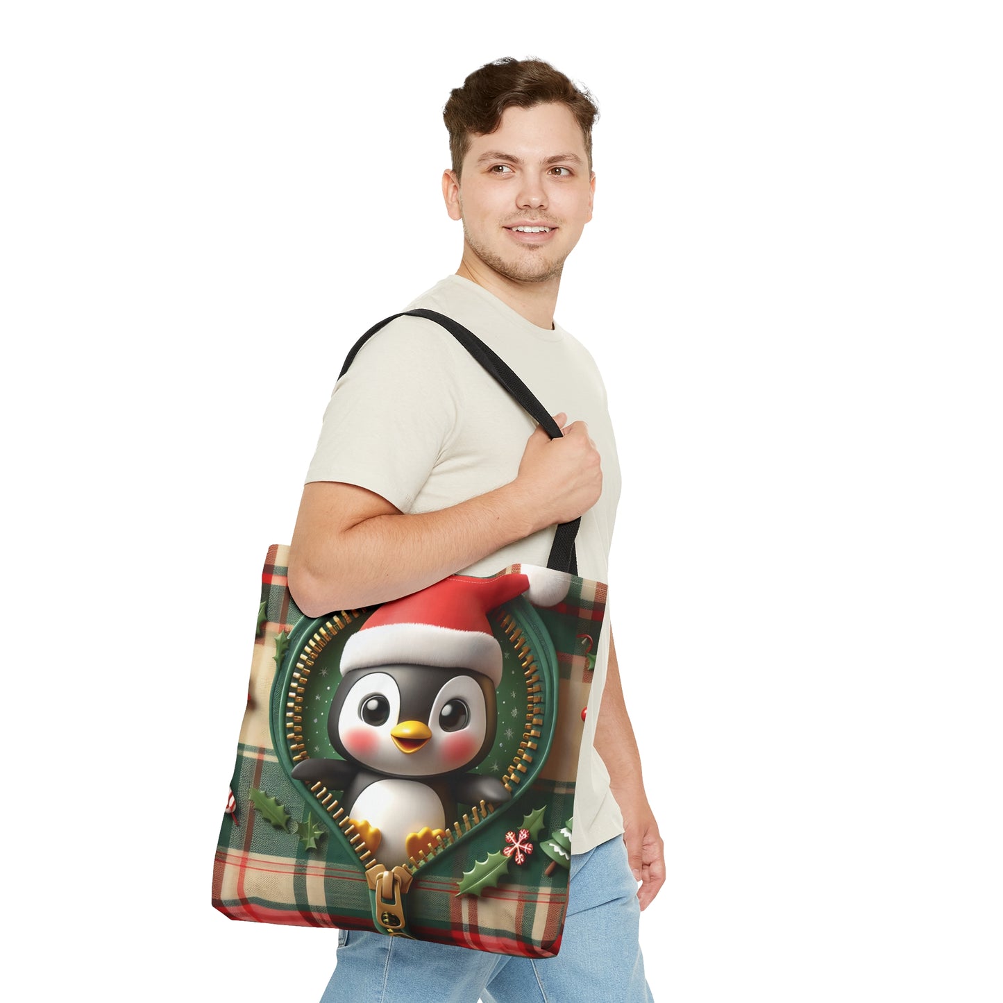 Tote Bag, Christmas, Penguin