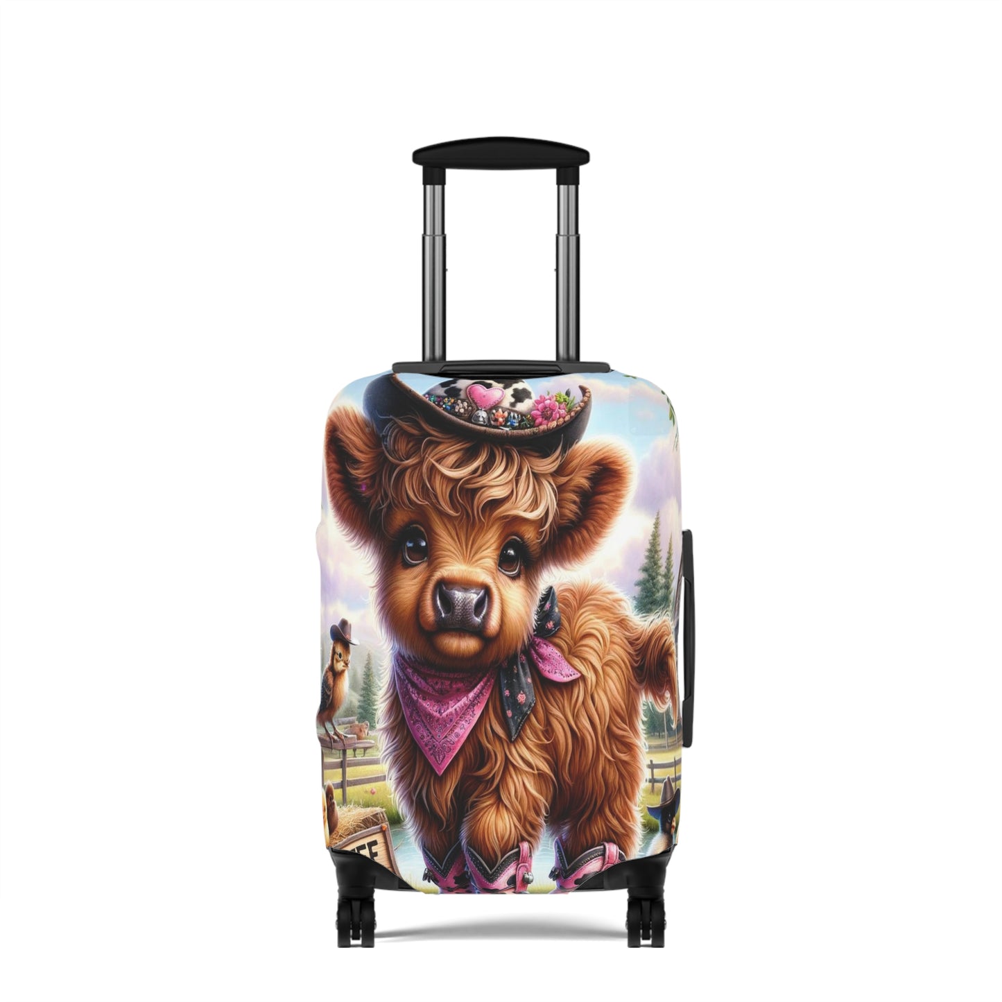 Luggage Cover, Highland Cow, Country and Western, awd-1417