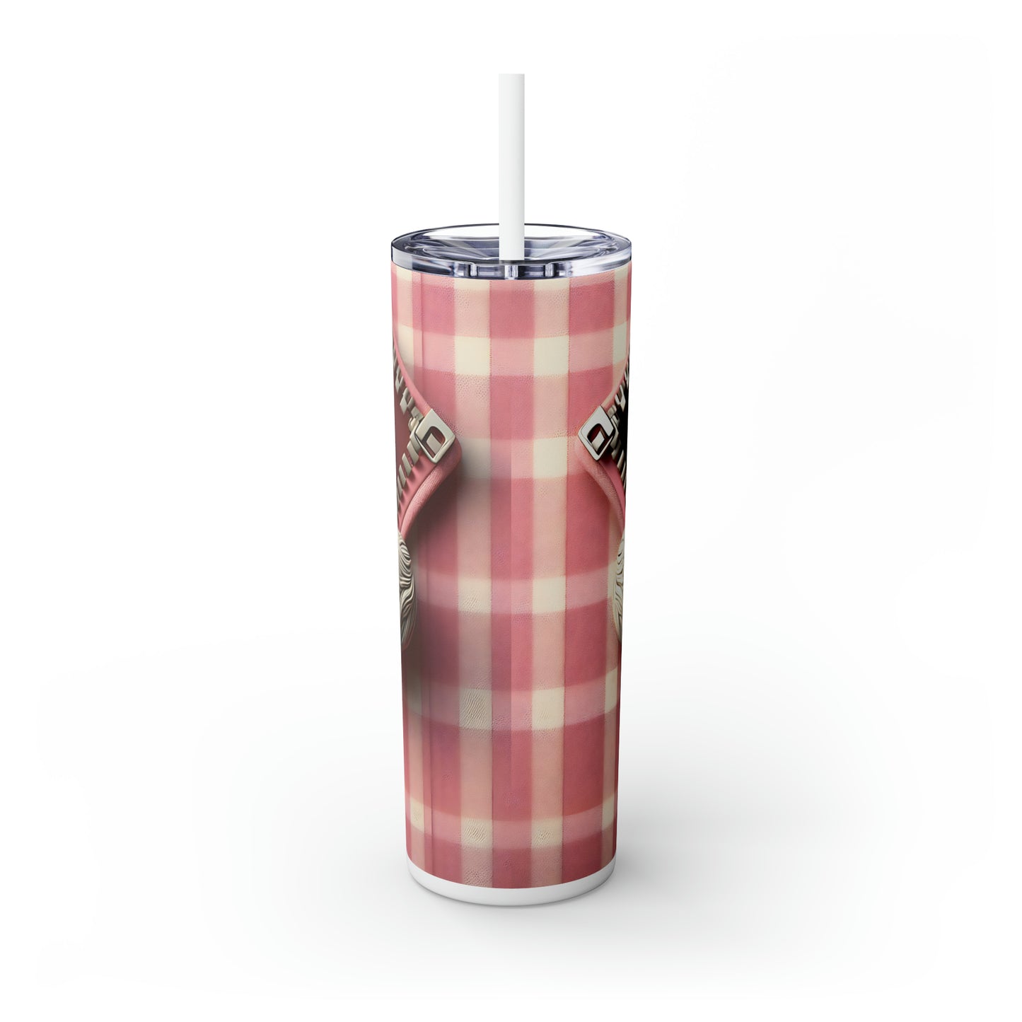 Skinny Tumbler with Straw, 20oz, Sloth, Valentines Day