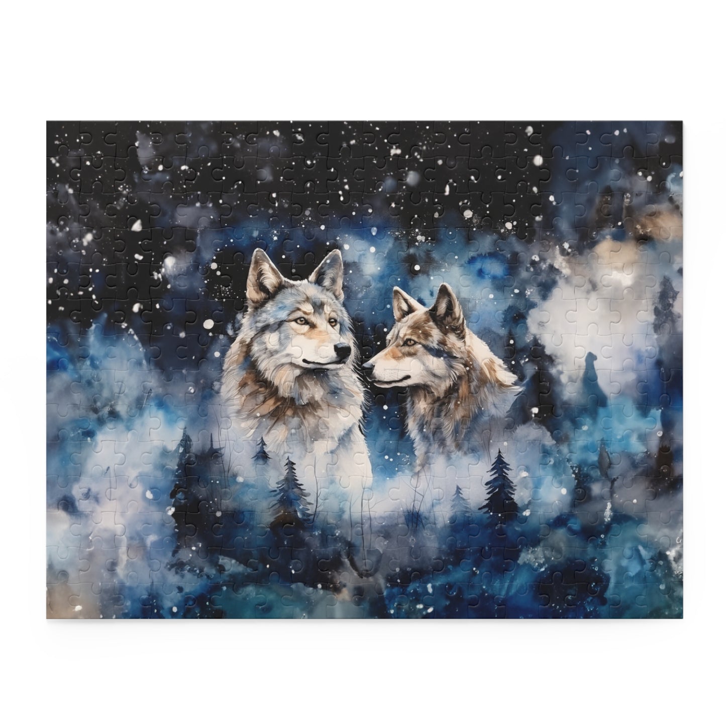 Personalised/Non-Personalised Puzzle, Wolves (120, 252, 500-Piece)