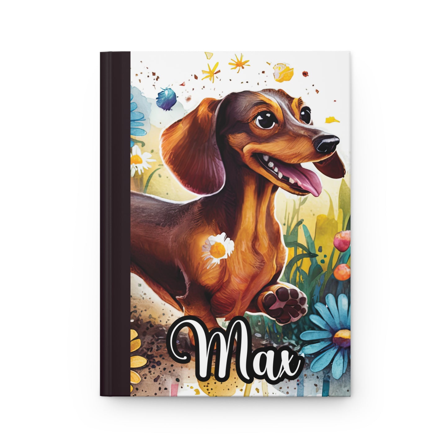 Personalised Hardcover Journal Matte, Dachshund, awd-1652