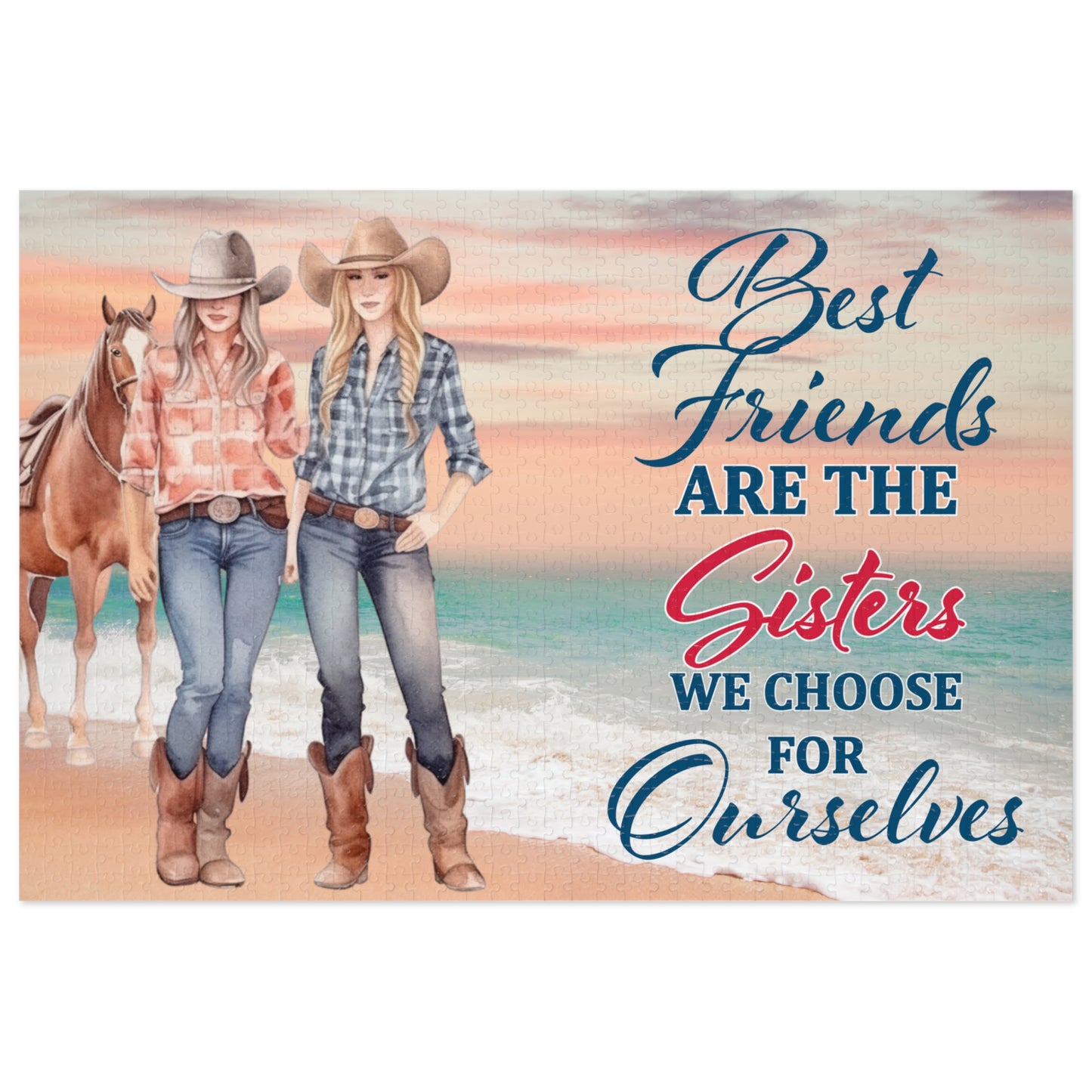 Jigsaw Puzzle, Western, Best Friends are the Sisters we Choose for Ourselves, Personalised/Non-Personalised (30, 110, 252, 500,1000-Piece)