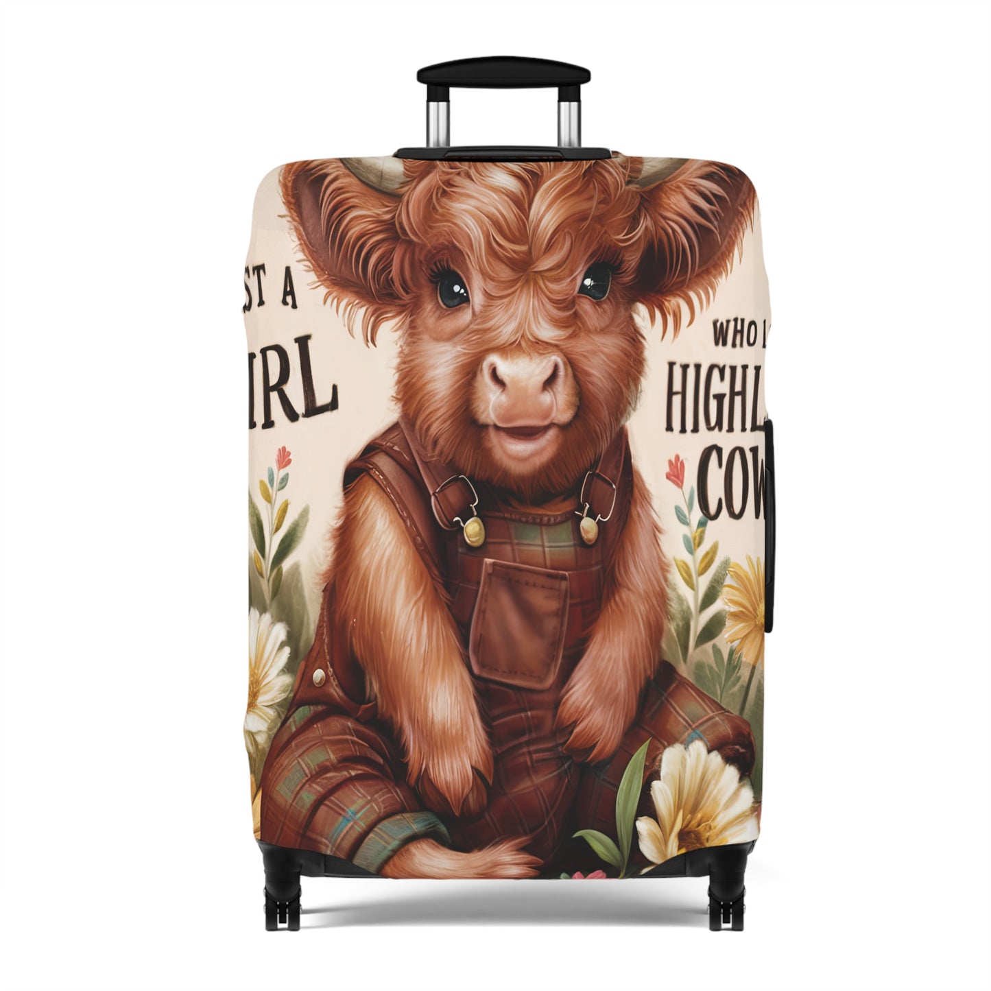 Luggage Cover, Just a Girl who Loves Highland Cows, awd-3093