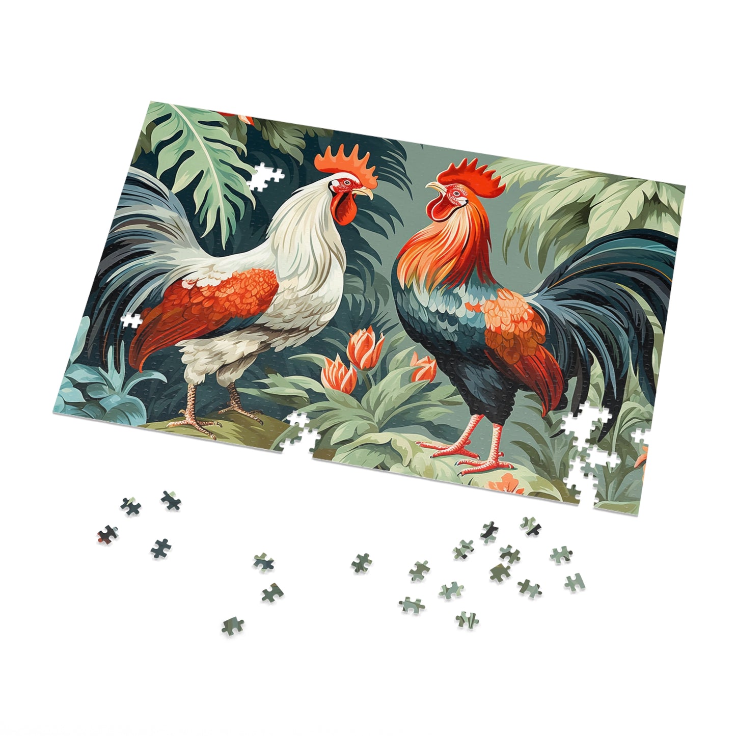 Jigsaw Puzzle, Chicken/Rooster, Personalised/Non-Personalised (30, 110, 252, 500,1000-Piece)